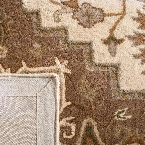 Royalty Wool Rug in Beige and Sage - The Mayfair Hall