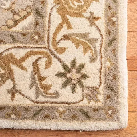 Royalty Wool Rug in Beige and Sage - The Mayfair Hall