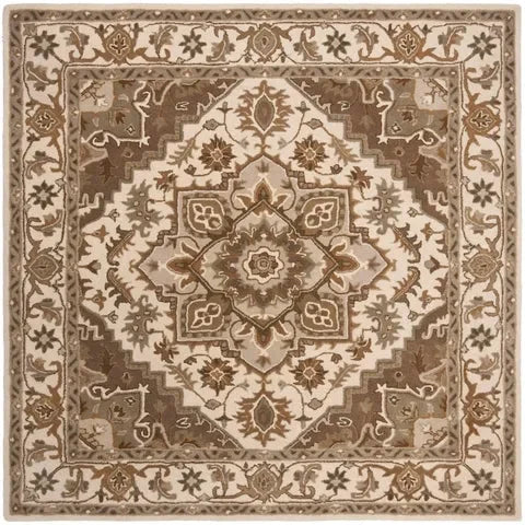Royalty Wool Rug in Beige and Sage - The Mayfair Hall