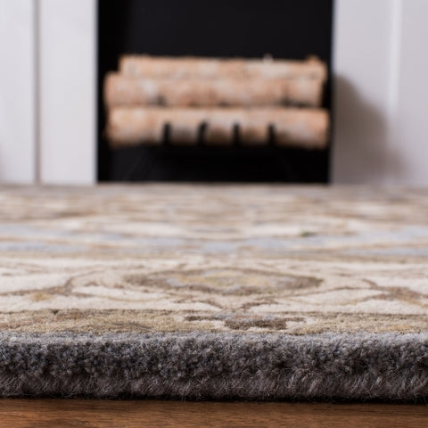 Royalty Wool Rug in Light Blue and Beige