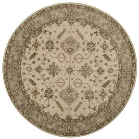 Royalty Wool Rug in Cream and Light Gray - The Mayfair Hall