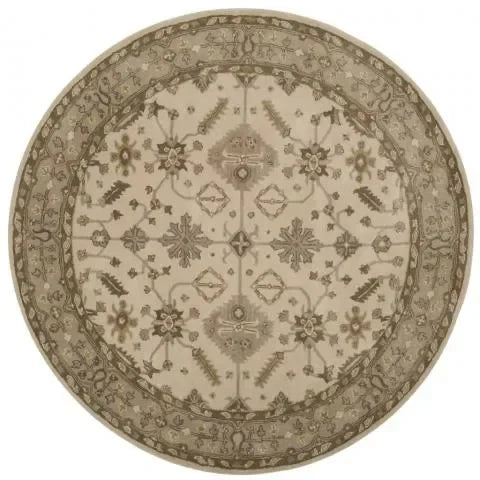 Royalty Wool Rug in Cream and Light Gray - The Mayfair Hall