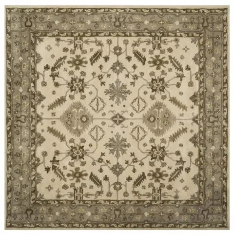 Royalty Wool Rug in Cream and Light Gray - The Mayfair Hall