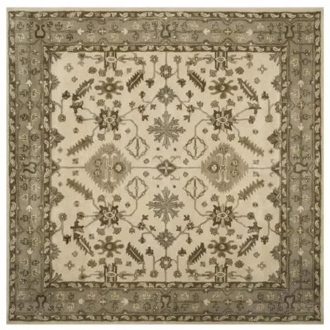 Royalty Wool Rug in Cream and Light Gray - The Mayfair Hall