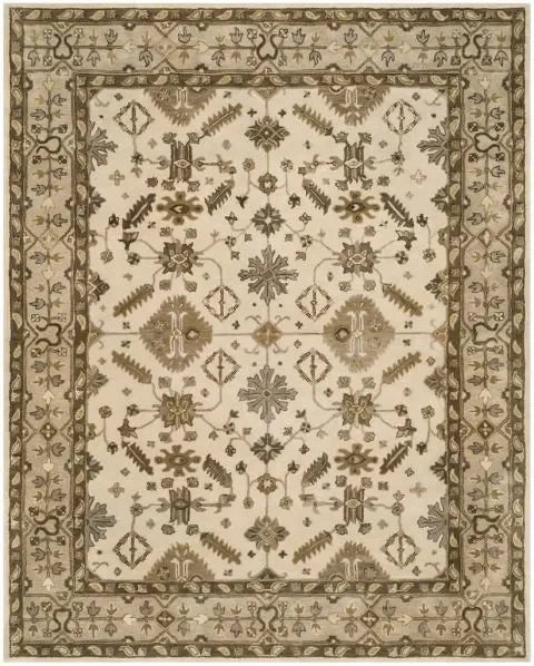 Royalty Wool Rug in Cream and Light Gray - The Mayfair Hall