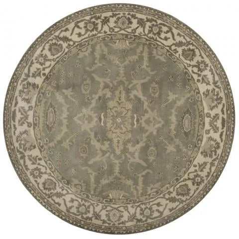 Royalty Wool Rug in Gray and Cream - The Mayfair Hall