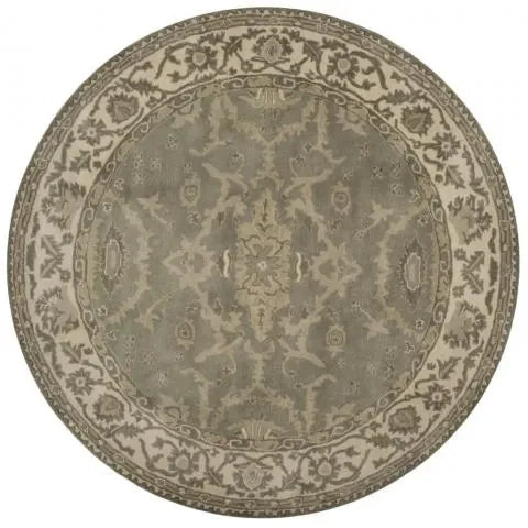 Royalty Wool Rug in Gray and Cream - The Mayfair Hall