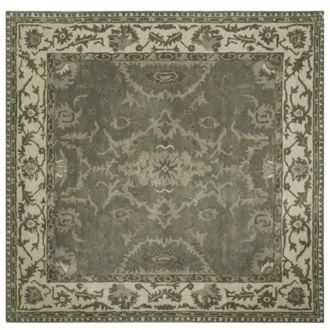 Royalty Wool Rug in Gray and Cream - The Mayfair Hall