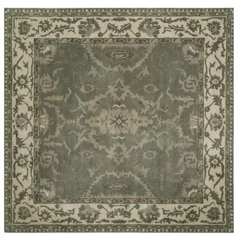 Royalty Wool Rug in Gray and Cream - The Mayfair Hall