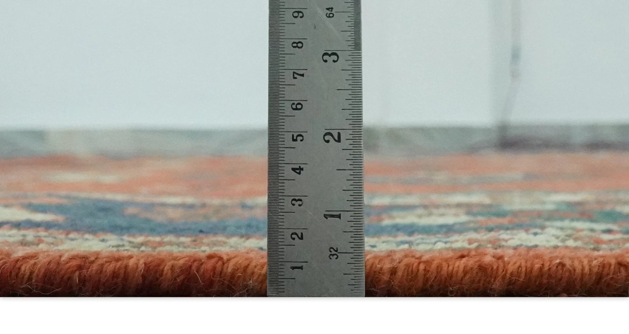 Rust, Blue and Beige Hand Knotted Oriental Oushak Multi Size wool Area Rug - The Rug Decor