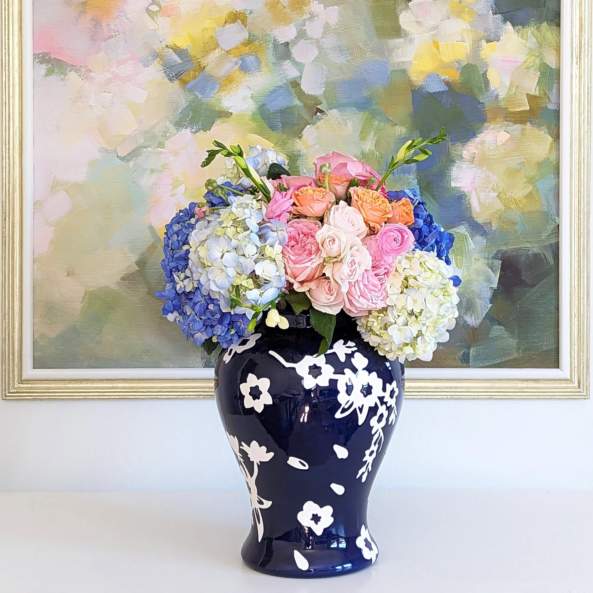 Sakura Ginger Jars in Serenity Blue