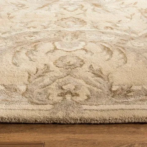 Savonnerie Wool and Viscose Rug in Sand - The Mayfair Hall