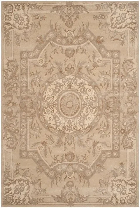 Savonnerie Wool and Viscose Rug in Sand - The Mayfair Hall