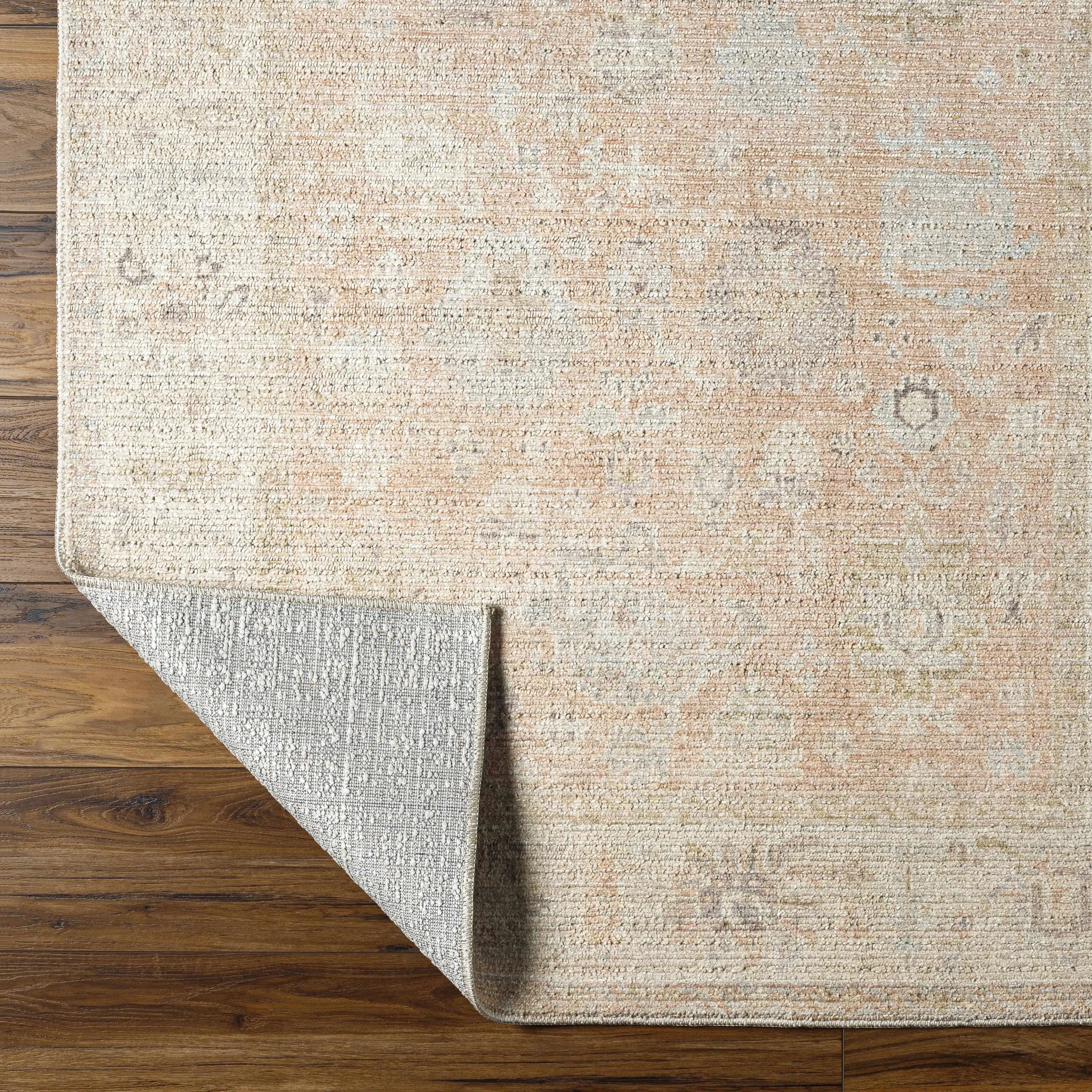 Marlene Damask Tan, Ivory, Charcoal, DustyPink, LightSage, LightBrown Area Rug