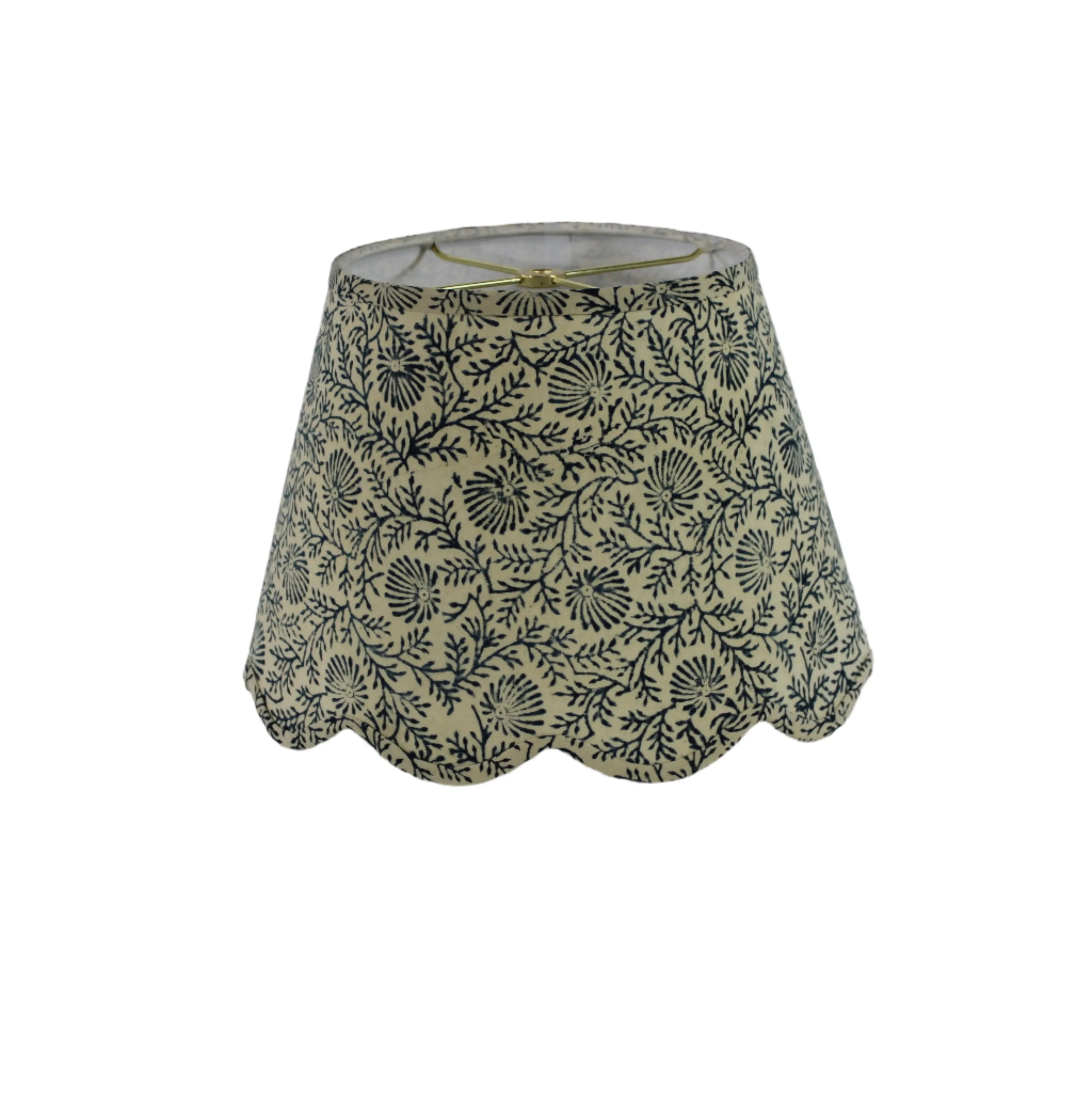 Fabric Scalloped Shade in Spray - The Mayfair Hall