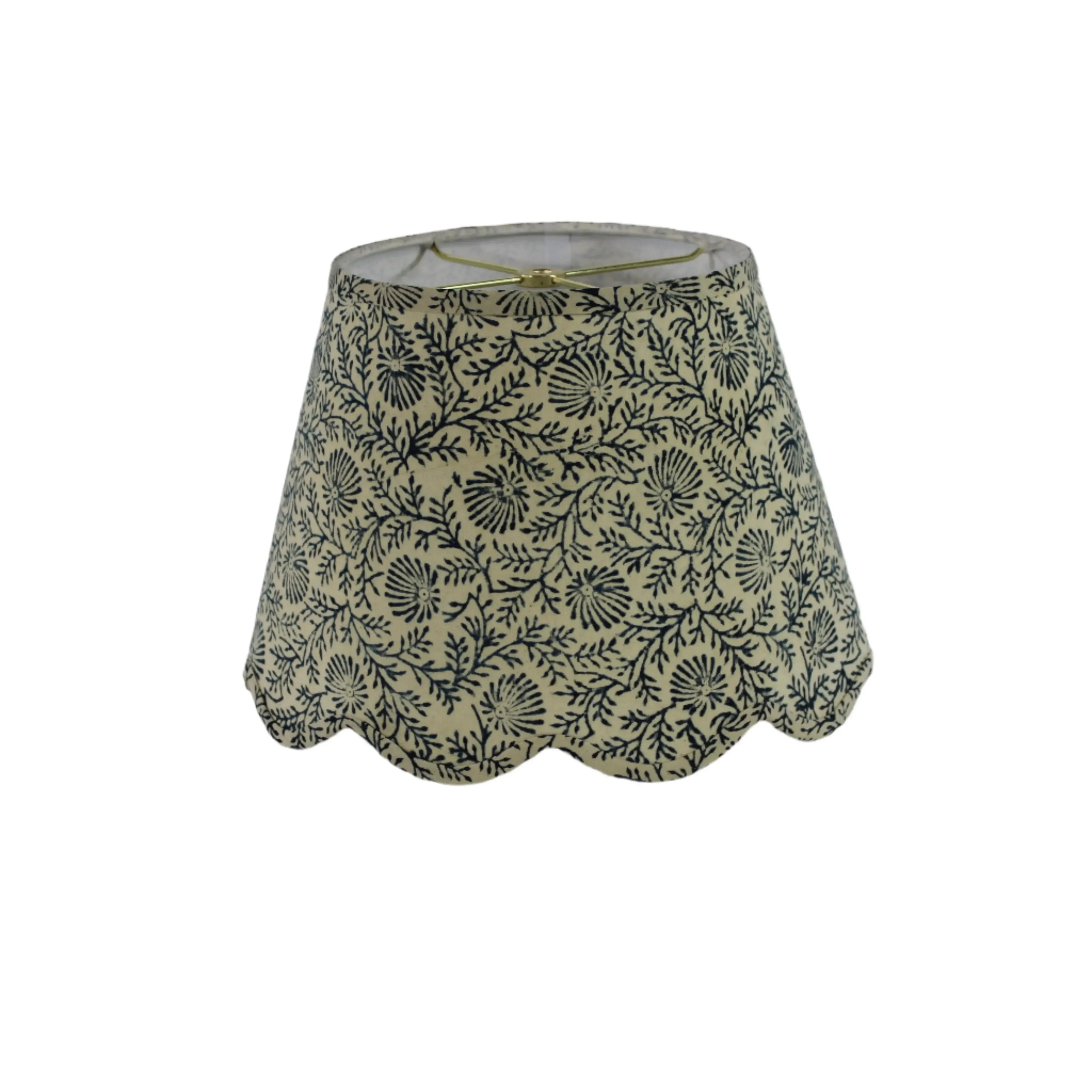 Fabric Scalloped Shade in Spray - The Mayfair Hall