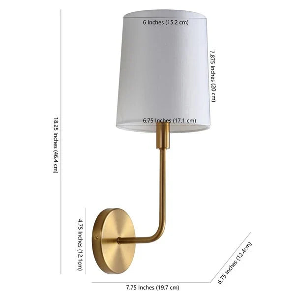 Jaxson Brass Gold Wall Sconce