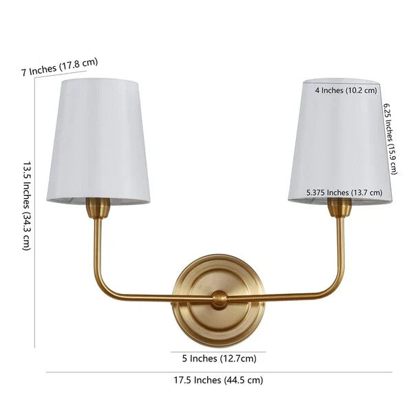 Ezra Brass Gold Wall Sconce