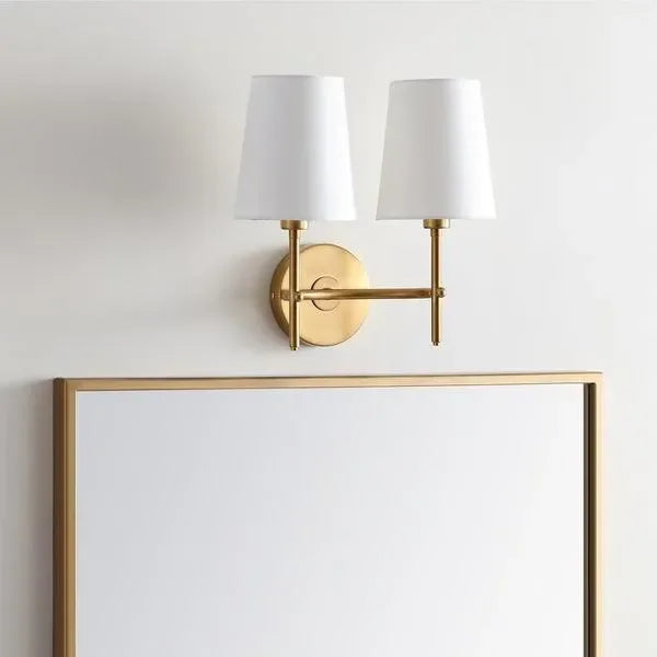 Barrett Iron Wall Sconce in Brass Gold - The Mayfair Hall