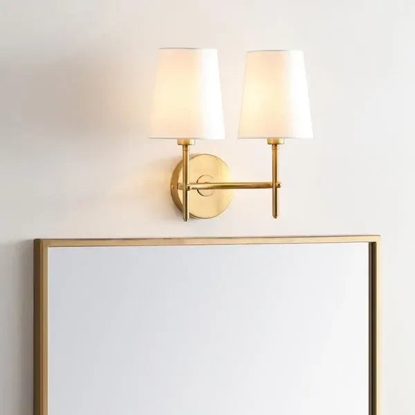 Barrett Iron Wall Sconce in Brass Gold - The Mayfair Hall