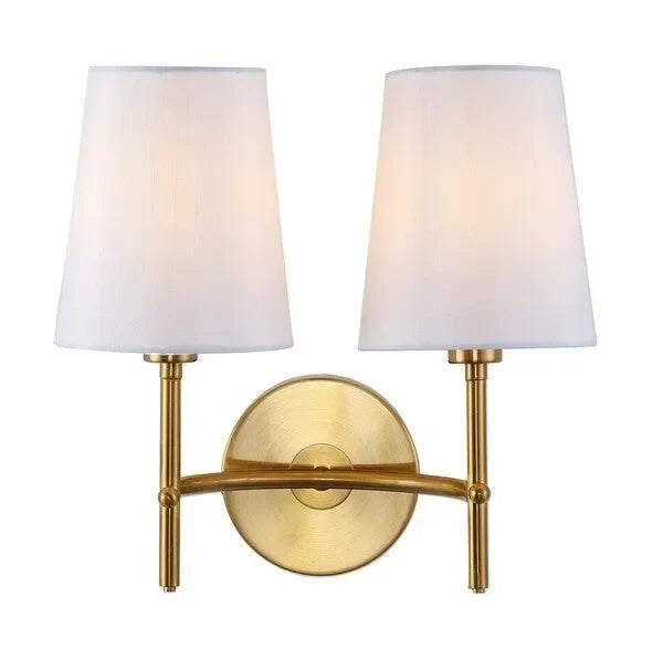 Barrett Iron Wall Sconce in Brass Gold - The Mayfair Hall