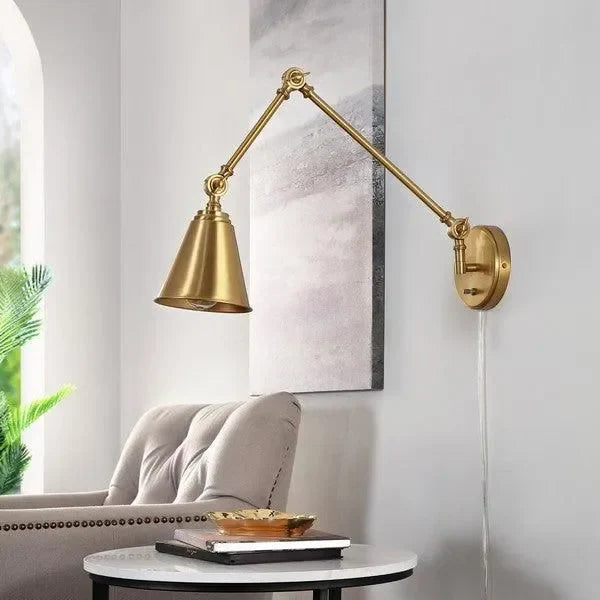 Kensley Iron Wall Sconce in Brass Gold - The Mayfair Hall