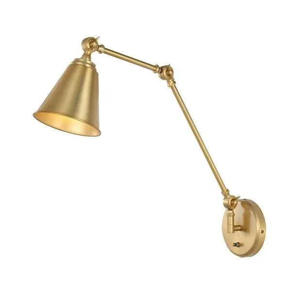 Kensley Iron Wall Sconce in Brass Gold - The Mayfair Hall