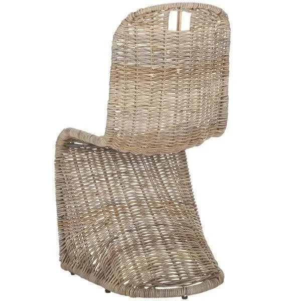 Cilombo Rattan Dining Chair in Gray (Set of 2) - The Mayfair Hall