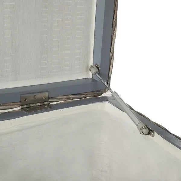 Navarro Rattan Storage Coffee Table in Gray - The Mayfair Hall