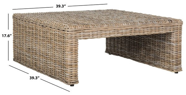 Persis Wicker Coffee Table in Natural