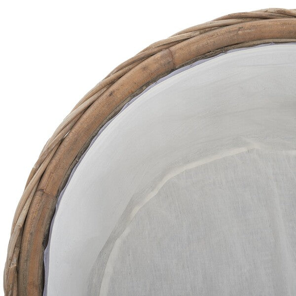 Jesse Wicker Storage Coffee Table in Grey