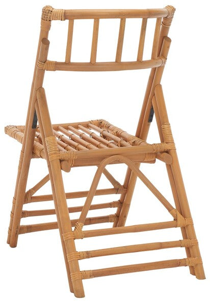 Maja Rattan Folding Accent Chair in Honey (Set of 2)