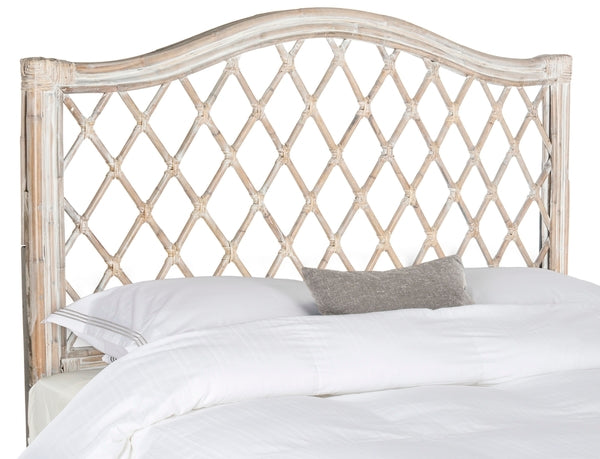 Gabrielle Wicker Headboard in Antique Gray