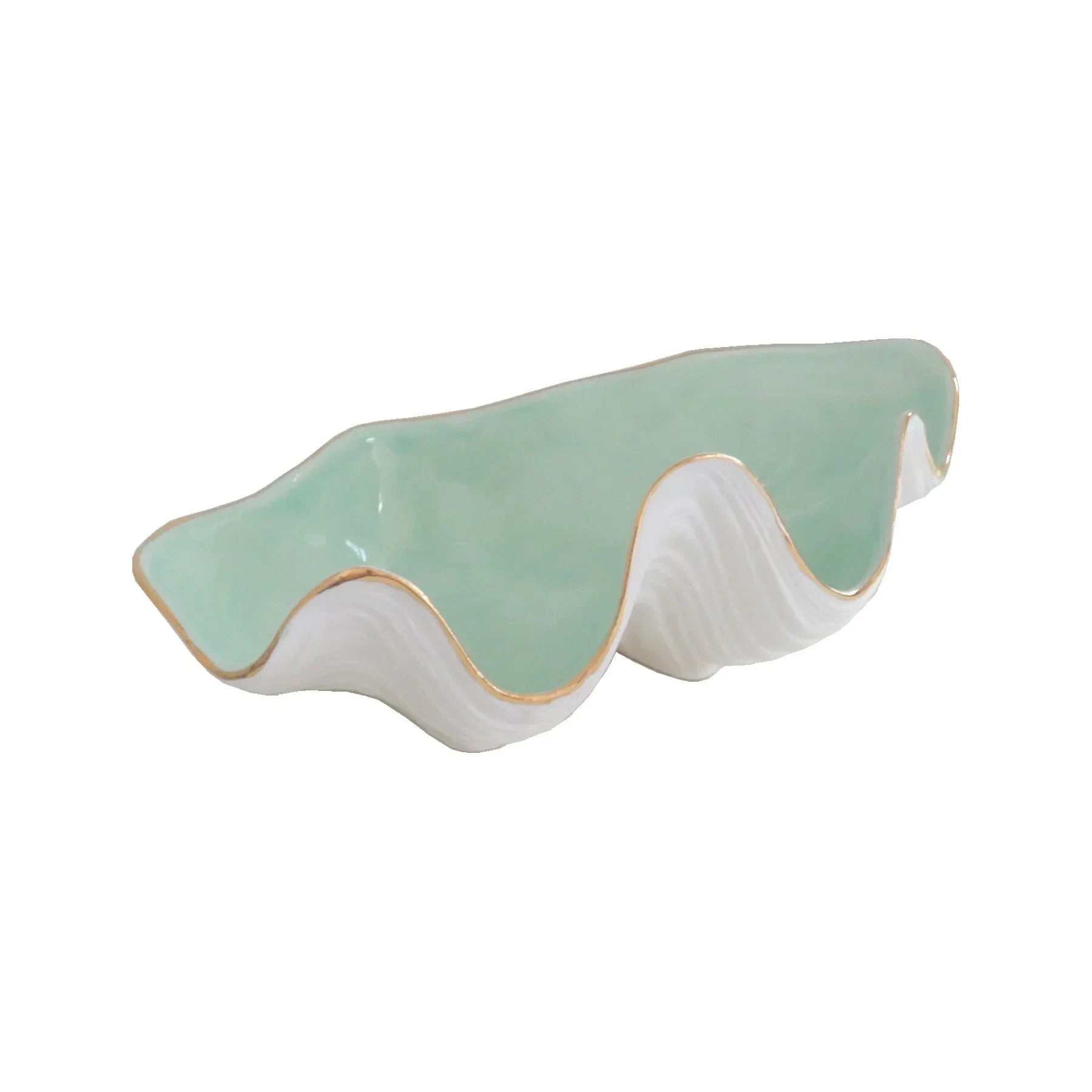 Clam Shell Bowl with 22K Gold Accent - The Mayfair Hall