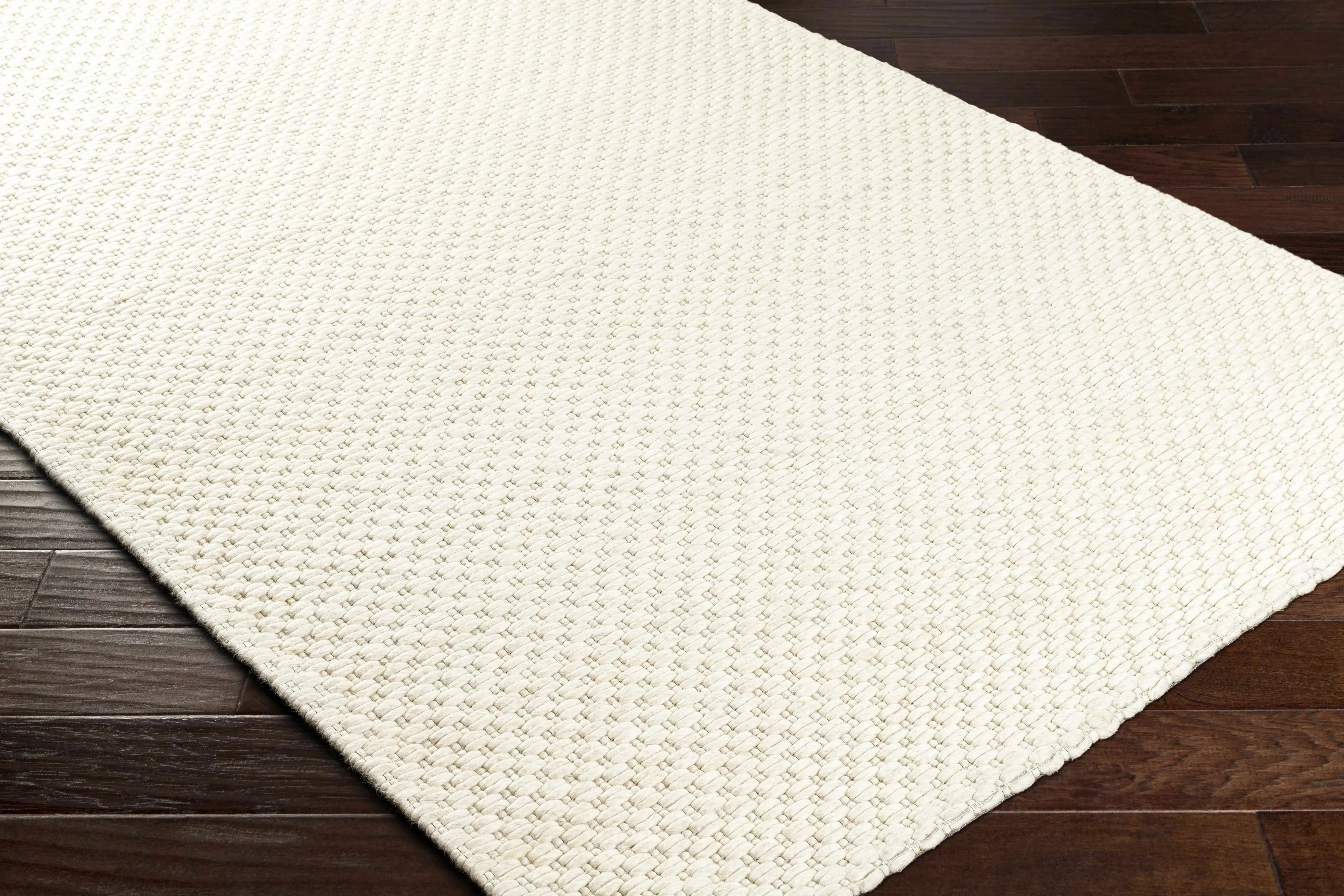 Kassa Wool Area Rug in Beige