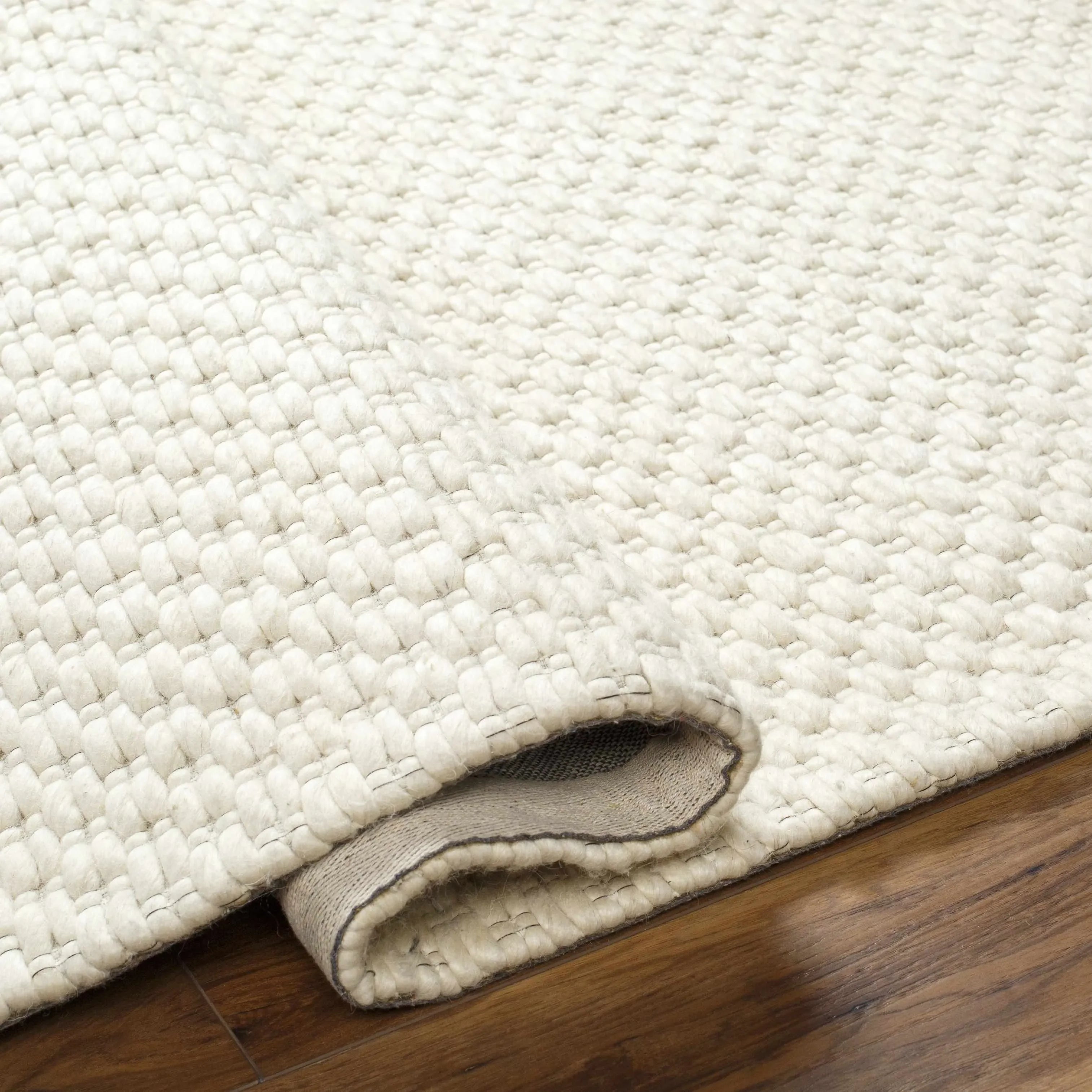 Kassa Wool Area Rug in Beige