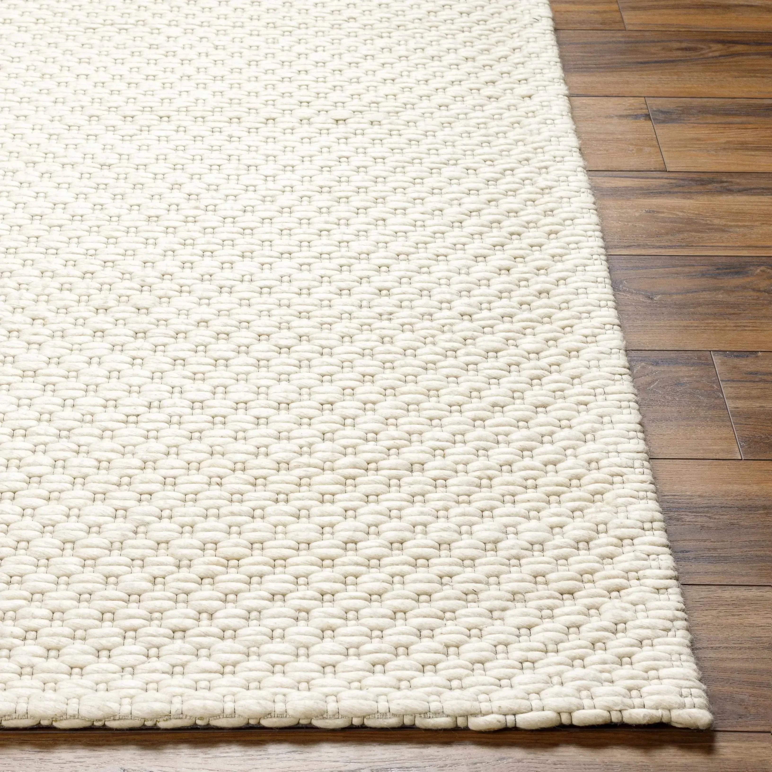 Kassa Wool Area Rug in Beige