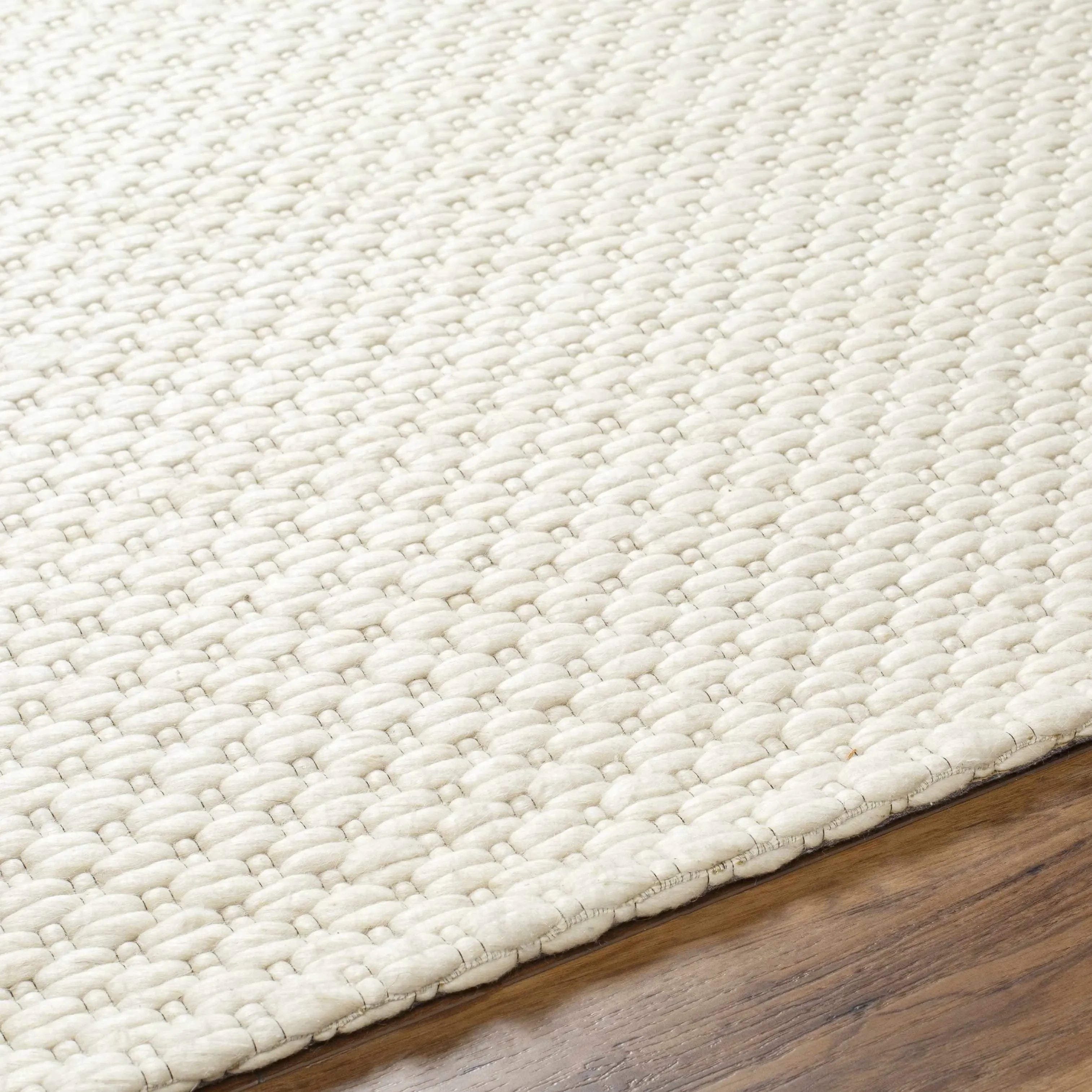Kassa Wool Area Rug in Beige