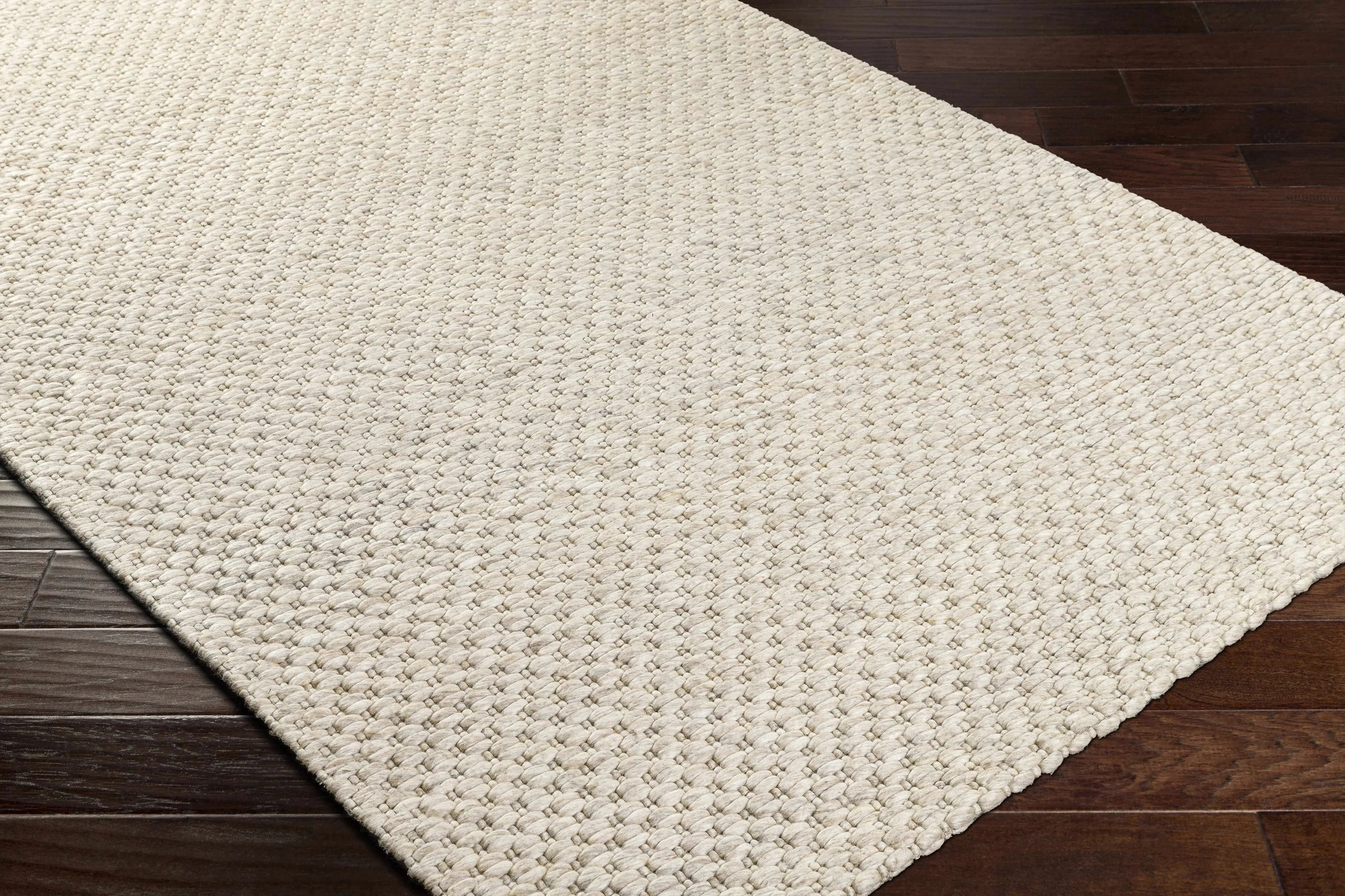 Kassa Wool Area Rug in Beige