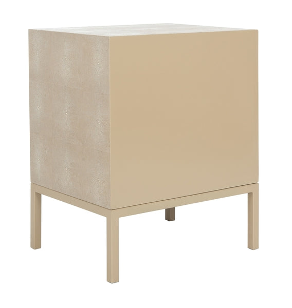 Camden Natural Faux Shagreen Nightstand - The Mayfair Hall