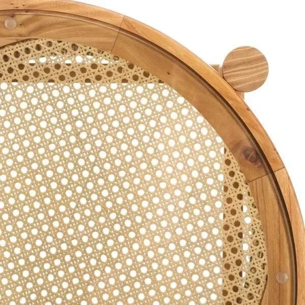 Karyna Wood Accent Table in Natural with Tempered Glass Top - The Mayfair Hall