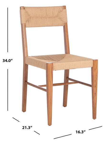Cody Rattan Dining Chair in Natural (Set of 2)