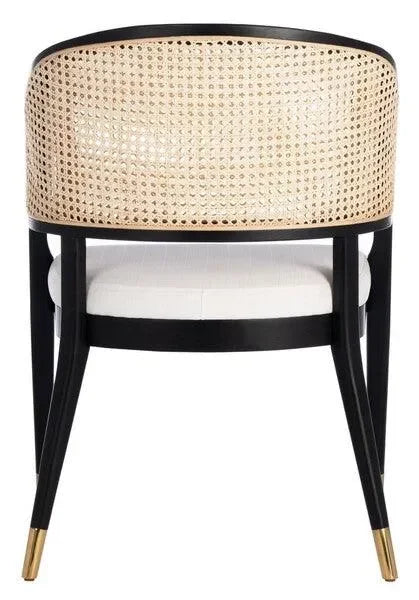 Rogue Rattan Dining Chair in Black and Natural - The Mayfair Hall