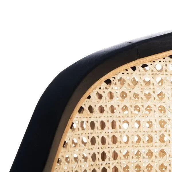 Rogue Rattan Dining Chair in Black and Natural - The Mayfair Hall