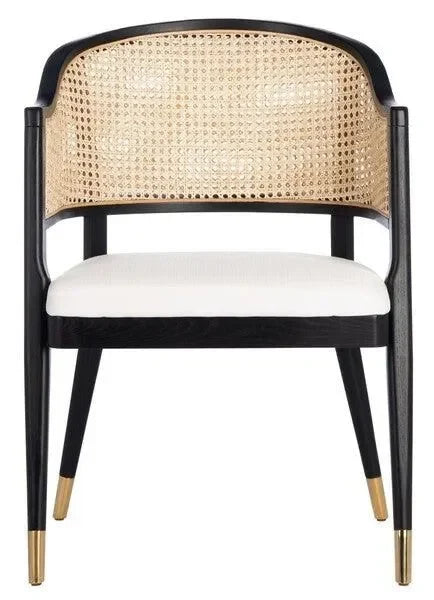 Rogue Rattan Dining Chair in Black and Natural - The Mayfair Hall