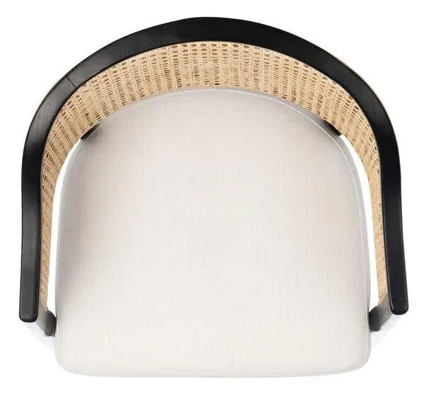 Rogue Rattan Dining Chair in Black and Natural - The Mayfair Hall