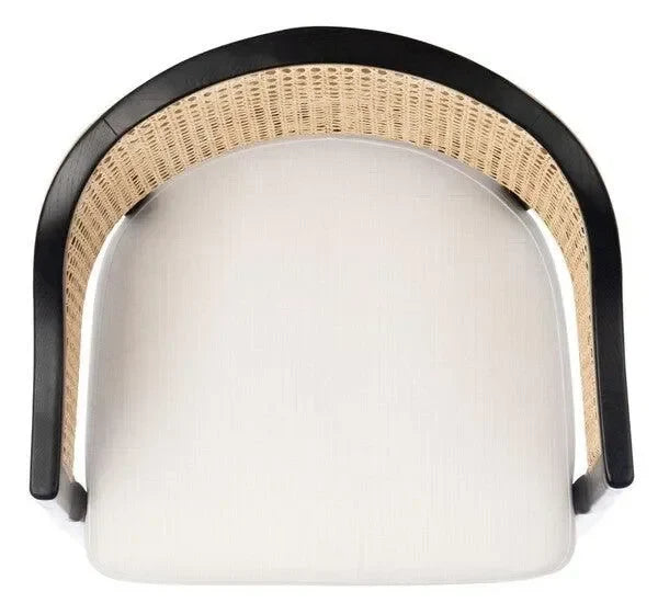Rogue Rattan Dining Chair in Black and Natural - The Mayfair Hall