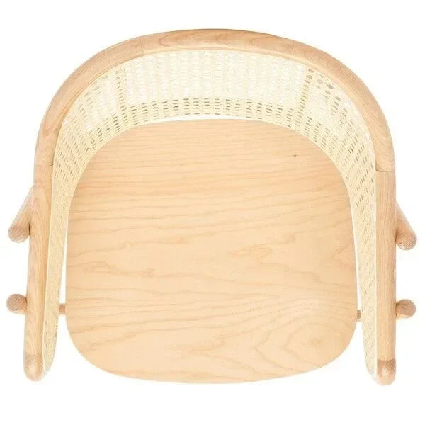 Emmy Rattan Dining Chair in Natural - The Mayfair Hall