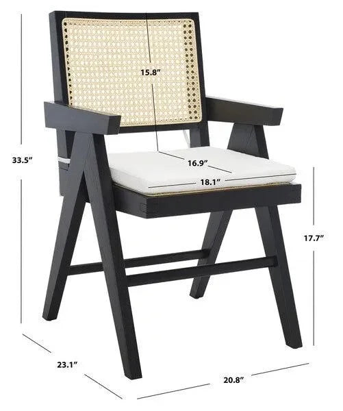 Colette Wood Armchair in Black - The Mayfair Hall