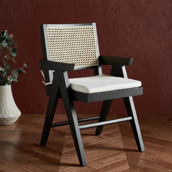 Colette Wood Armchair in Black - The Mayfair Hall